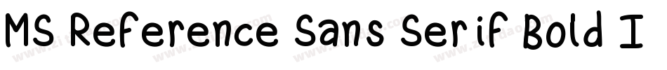 MS Reference Sans Serif Bold Italic字体转换